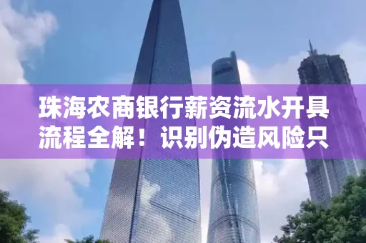 珠海农商银行薪资流水开具流程全解!识别伪造风险只需这几个技巧