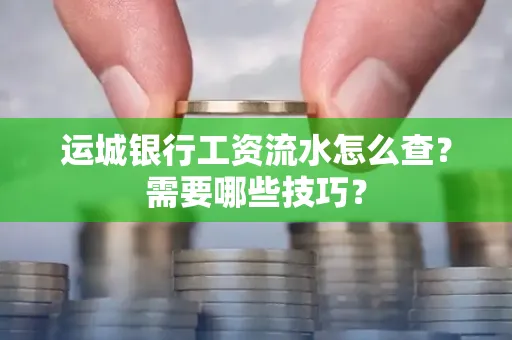 运城银行工资流水怎么查?需要哪些技巧?