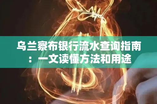 乌兰察布银行流水查询指南：一文读懂方法和用途